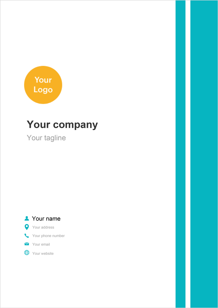 business plan cover page design