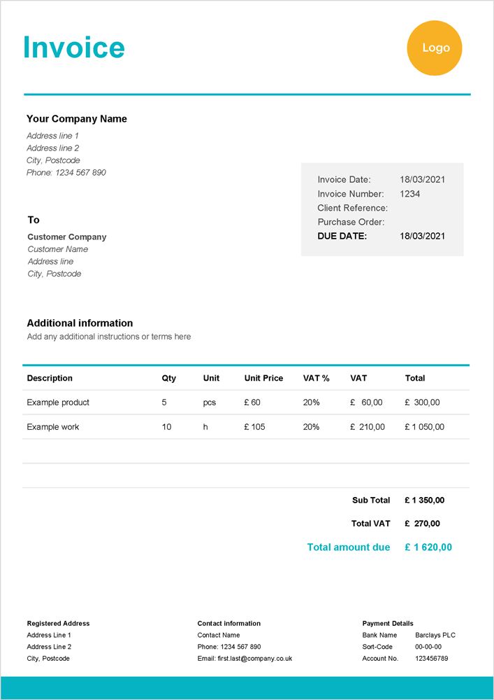 free invoice templates zervant