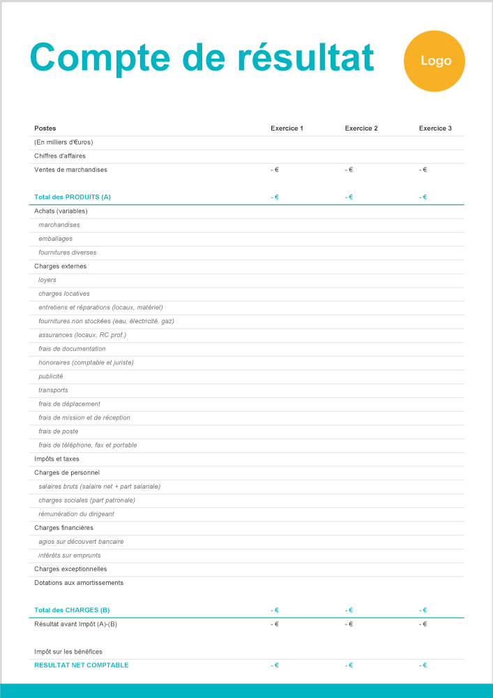 Compte De Resultat Exemple Modele Compte De Resultat Excel A Telecharger Gratuitement - Zervant