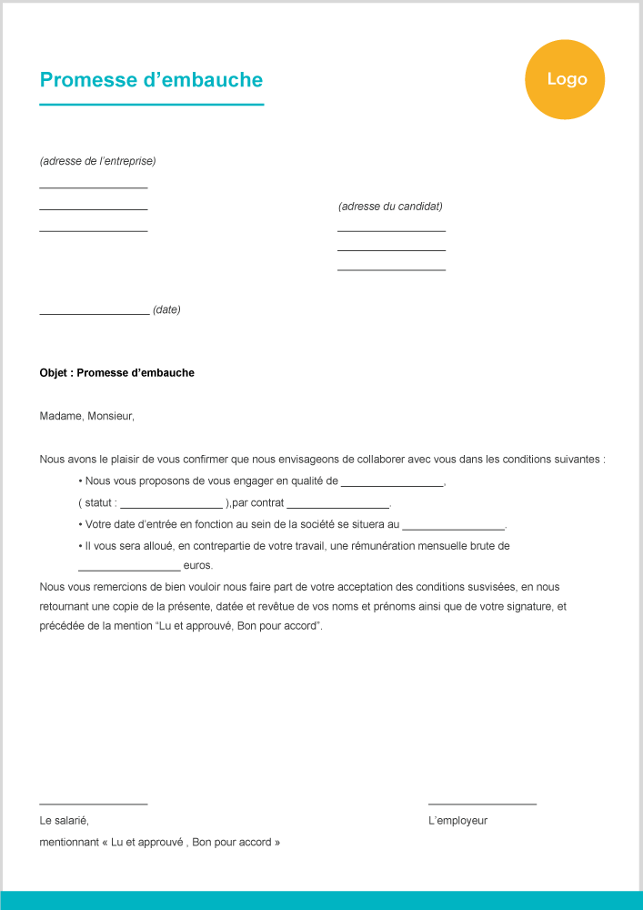 Modèle de promesse d’embauche conseils et exemple à télécharger Zervant