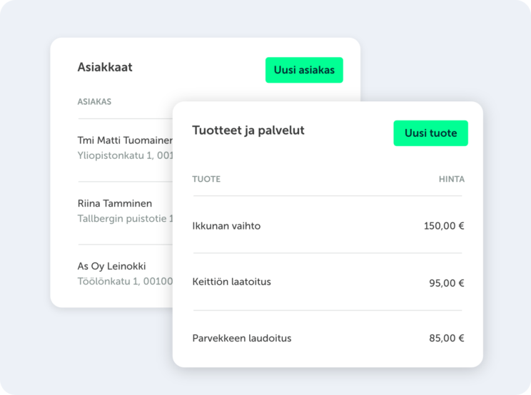 Asiakas- ja tuoterekisteri