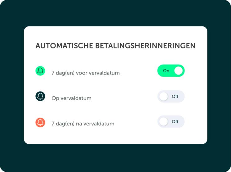 Automatische betalingsherinneringen