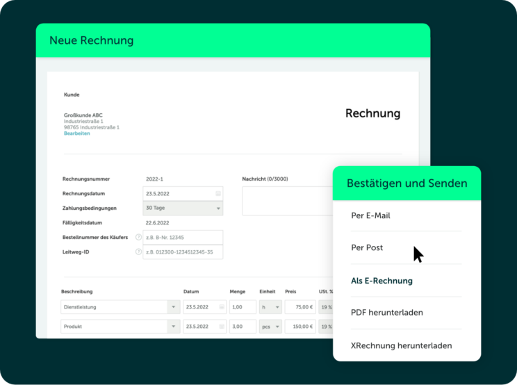 E-Rechnungen mit Zervant erstellen