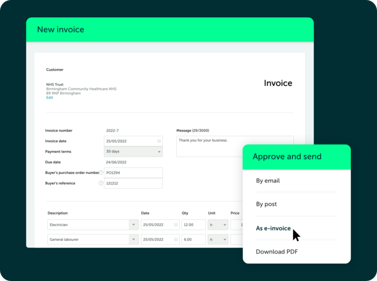 How to create and send e-invoices