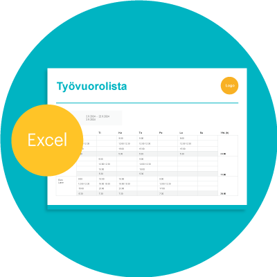 Lataa ilmainen työvuorolista pohja