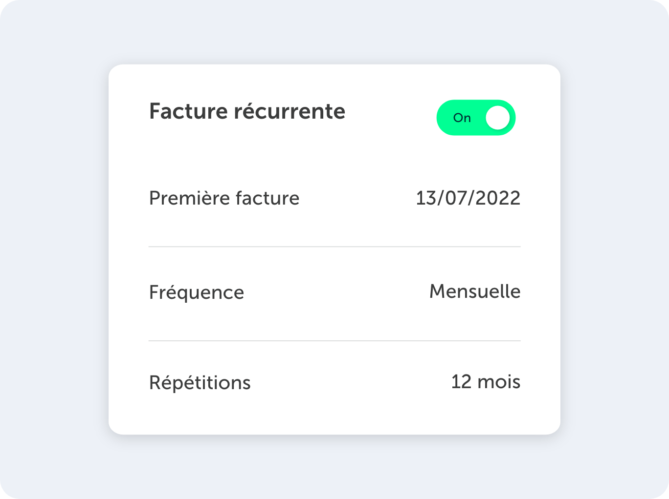 Factures recurrentes faciles