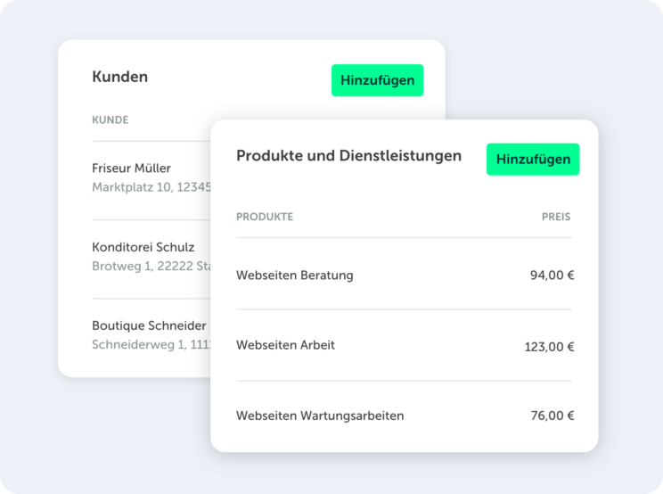 Kostenlose Kunden- und Datenbanken