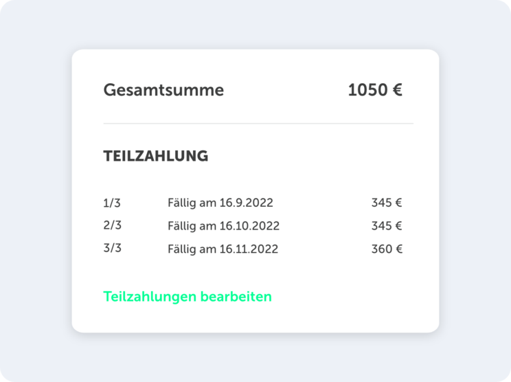 Teilzahlungen in Zervant erstellen