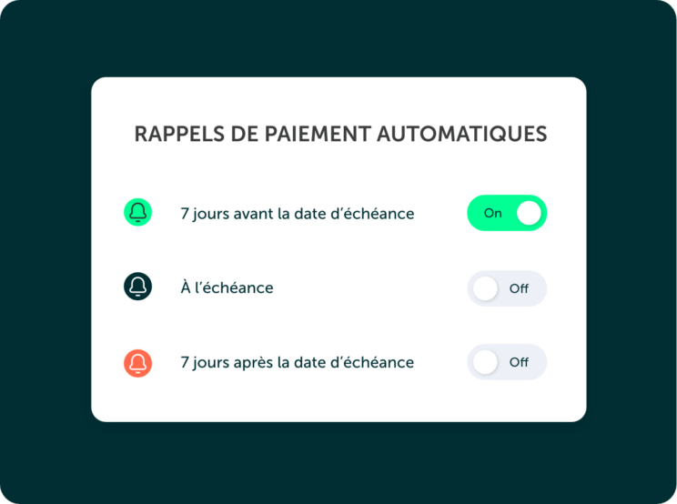 rappel de paiement automatique